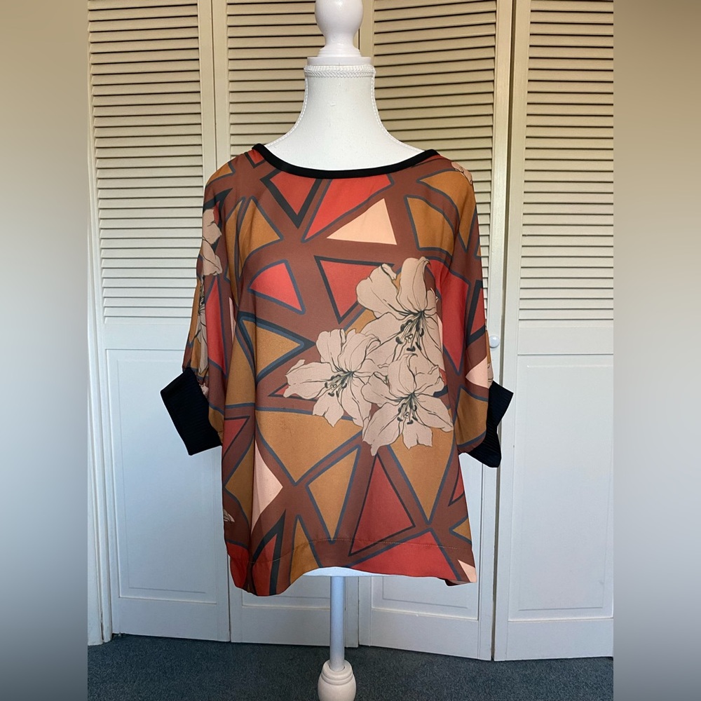 Floral top ¾ sleeve